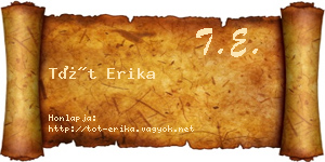 Tót Erika névjegykártya