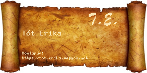 Tót Erika névjegykártya