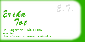 erika tot business card